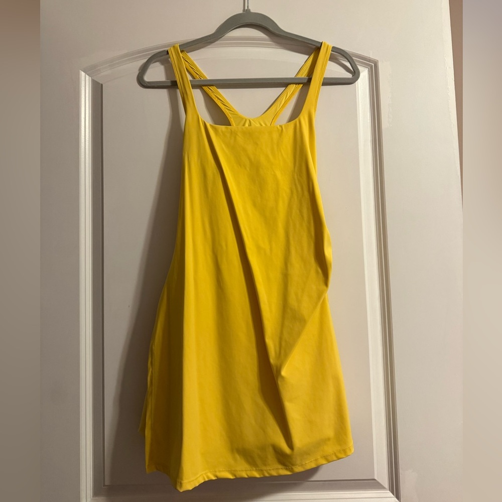 Yellow athletic dress!